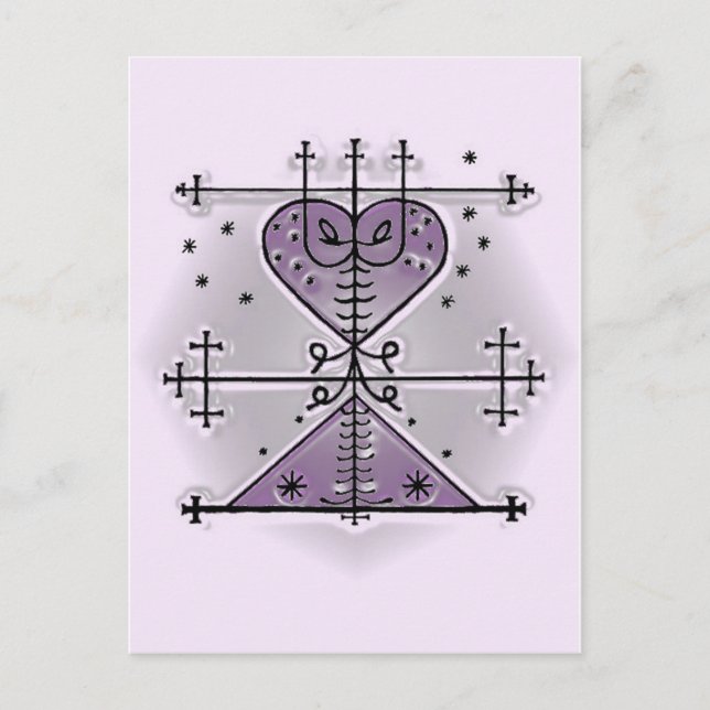 Cartão Postal Voodoo Vévé para Manman Brigit (Frente)