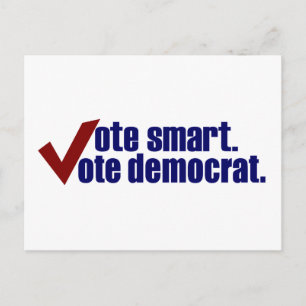 Cartão Postal Votação inteligente Democrata