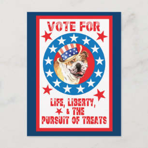 Cartão Postal Votação para Bulldog