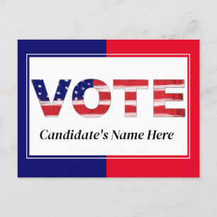 Cartão Postal Votação Vermelho/Azul