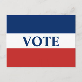 Cartão Postal VOTAÇÃO Vermelho, Branco e Azul