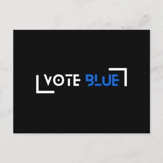 Cartão Postal Votar Azul Personalizável