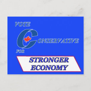 Cartão Postal Votar Conservador para uma Economia Mais Forte