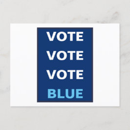 Cartão Postal Votar Democrat Sky Blue Election Modelo