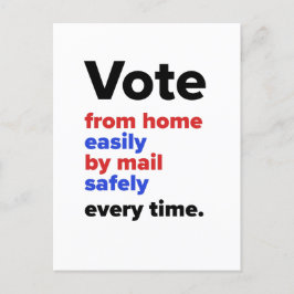 Cartão Postal Votar em casa toda vez — Solteiro