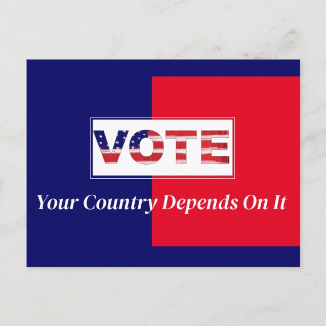 Cartão Postal Votar Seu País Depende Disso (Frente)