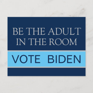 Cartão Postal Vote Biden Seja o Adulto Responsável 2020