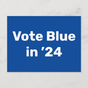 Cartão Postal Vote Blue em 2024