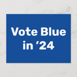 Cartão Postal Vote Blue em 2024