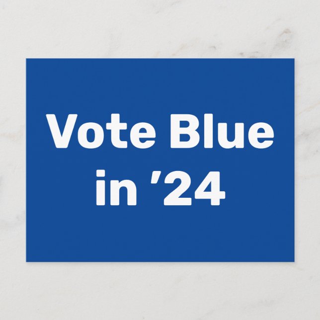 Cartão Postal Vote Blue em 2024 (Frente)