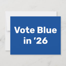 Cartão Postal Vote Blue em 2026