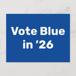 Cartão Postal Vote Blue em 2026
