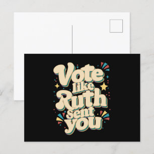 Cartão Postal Vote Como Se Ruth Te Enviou Útero Feminista LGBT