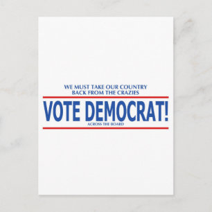 CARTÃO POSTAL VOTE DEMOCRATA!