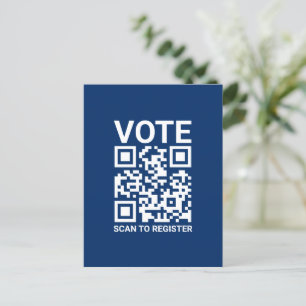 Cartão Postal Vote Digitalizar o código QR para registrar o mari