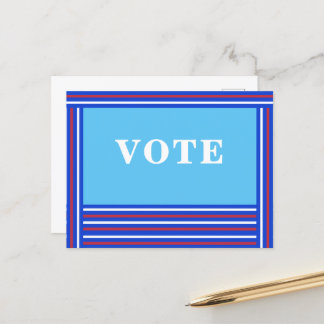 CARTÃO POSTAL VOTE - Janela azul