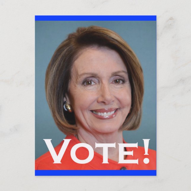 Cartão Postal Vote Nancy Pelosi (Frente)
