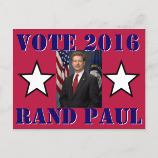 CARTÃO POSTAL VOTE RAND PAUL 2016