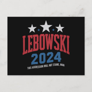 Cartão Postal Voto engraçado da eleição política de Lebowski 202