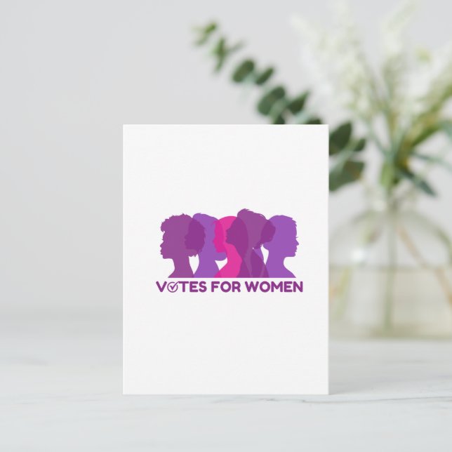 Cartão Postal Votos para Mulheres,  (Em pé/Frente)