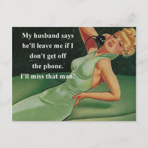 Cartão Postal Vou Perder Aquele Cartaz Retro.