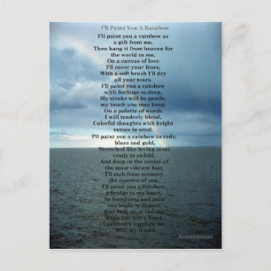 Cartão Postal Vou Pintar Um Arco-Íris