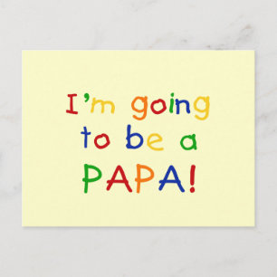 Cartão Postal Vou Ser um Papai - Cores Primárias