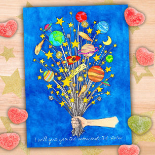Cartão Postal Vou te dar a lua e as estrelas.