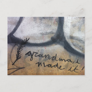 Cartão Postal vovó, consegui! grafite