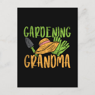 Cartão Postal Vovó de jardinagem