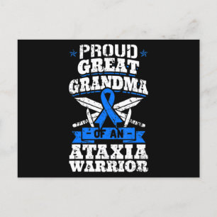 Cartão Postal Vovó Excelente Orgulhosa De Um Guerreiro Da Ataxia