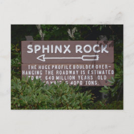 Cartão Postal Vovô Mountain Sphinx Rock Sign Viagem