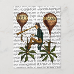 Cartão Postal Voyage A La Lune Hot Air Balloon