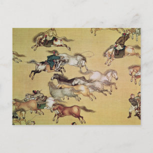 Cartão Postal Voyage do Imperador Qianlong detalhado de um