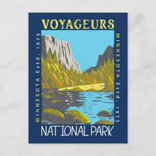Cartão Postal Voyageurs National Park Minnesota Retro Distúrbio