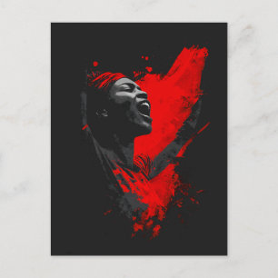 Cartão Postal Voz em Vermelho