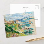 Cartão Postal Vue Sur La Ponche, Santo-Tropez | Henri Manguin<br><div class="desc">Vue Sur La Ponche, Santo-Tropez (1904) | Vue Sur La Ponche, Santo-Tropez, de Henri Manguin, captura uma visão vibrante da cidade costeira histórica de Santo-Tropez. Pintada com cores esmagadas, saturadas e escovas expressivas, a cena apresenta o encanto da paisagem mediterrânica, com seus telhados de terracota, águas azuis e luz solar...</div>