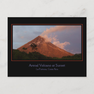 Cartão Postal Vulcão Arenal no Cartão-postal Sunset