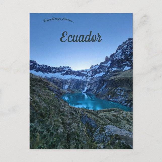 Cartão Postal Vulcão Crater Altar El Altar Equador (Frente)