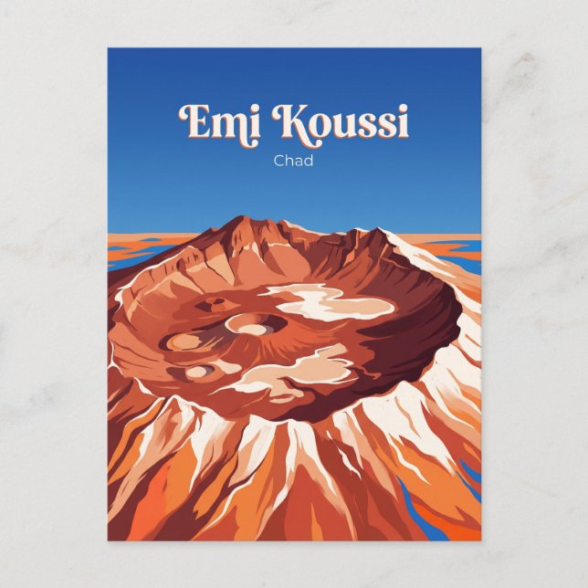 Cartão Postal Vulcão Emi Koussi Chade (Frente)