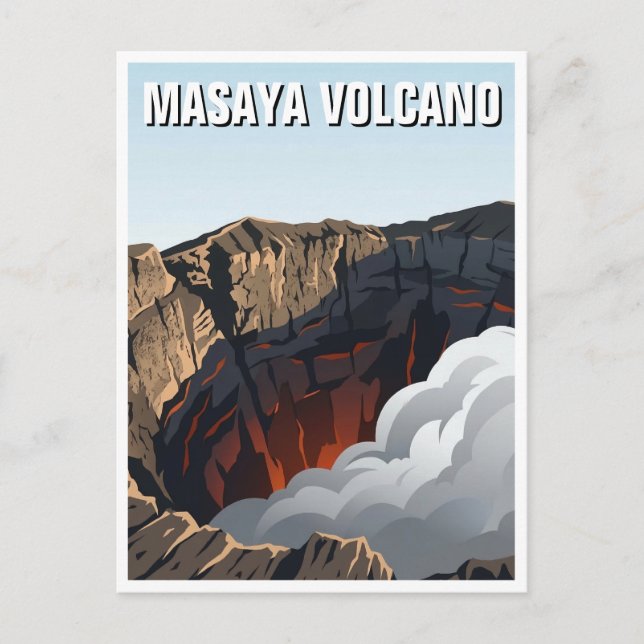 Cartão Postal Vulcão Masaya (Frente)