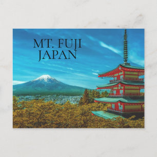 Cartão Postal Vulcão Mt. Fuji Japão Pagode