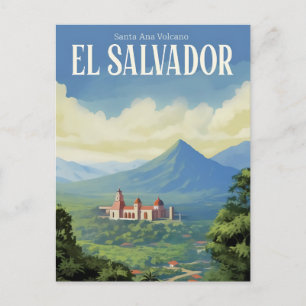 Cartão Postal Vulcão Santa Ana El Salvador Viagem