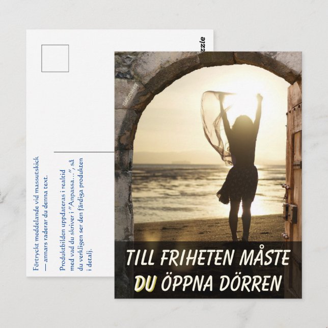 Cartão Postal Vykort — Frihetens dörr (Frente/Verso)