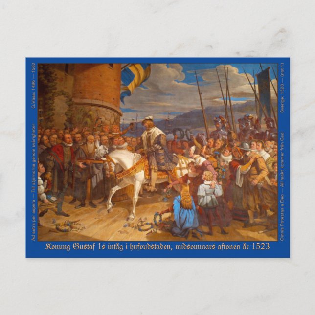 Cartão Postal Vykort — Gustav Vasa (Frente)