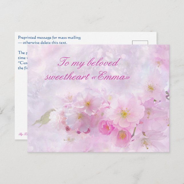 Cartão Postal Vykort — Romance (Frente/Verso)