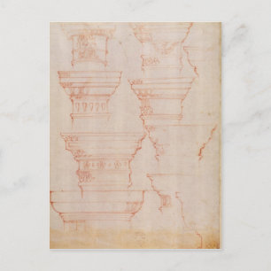 Cartão Postal W.18v Estudo das maiúsculas das colunas