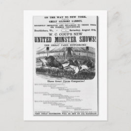 Cartão Postal W. C. Coup's New United Monster Show Ad