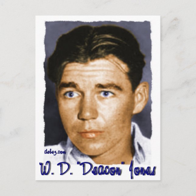 Cartão Postal W,D. "Deacon" Jones (Frente)
