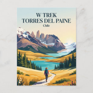 Cartão Postal W Trek Torres del Paine Chile